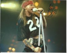 Axl Rose signed 10x8 colour photo. W. Axl Rose (born William Bruce Rose Jr. ; born February 6,