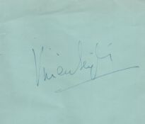 Vivien Leigh signed 6x5 album page on reverse has the signature of Margaret Mitchell.Good condition.
