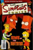 Matt Groening signed Simpsons Comic Sins of the Brothers #71 signature on front cover. Matthew Abram