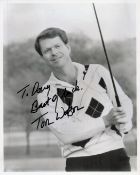 Tom Watson signed 10x8 black and white photo. Dedicated. Good condition Est.