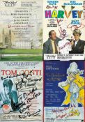 Theatre Flyer signed collection. 10 in total. Includes signatures of Tom Conti, Tom Baker, Patsy