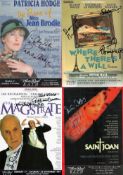 Theatre Flyer signed collection. 10 in total. Includes signatures of Colin Redgrave, Peter Bowles,