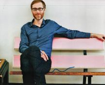 Comedian and Actor, Stephen Merchant signed 10x8 colour photograph. Merchant (born 24 November 1974)