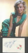 Julie Christie signed album page with 10x8 colour unsigned photo. Album page dedicated. Good