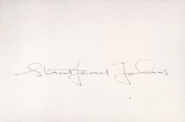 Stratford Johns British Stage And Film Actor 6x4 Signature Piece On White Card. Good condition.