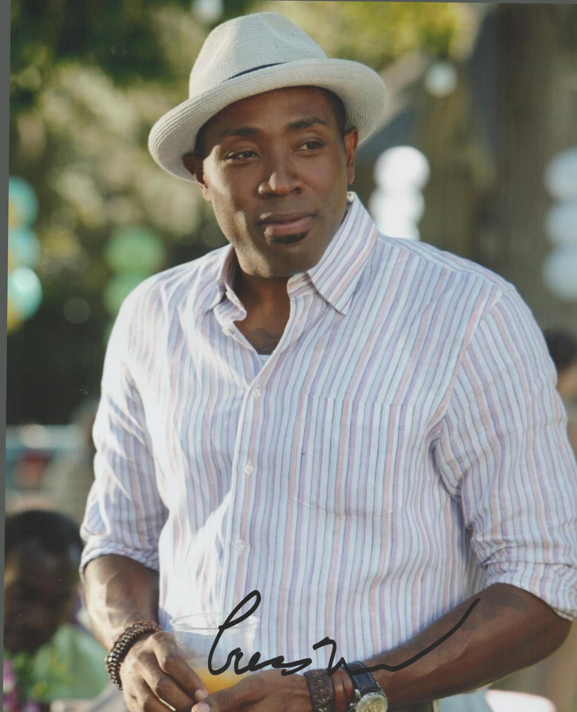 Cress Williams American Actor Best Known In TV Series Prison Break. Signed 10x8 Colour Photo. Good