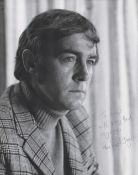 Michael Jayston British Actor Signed Dedicated 10x8 B/W Vintage Photo, Few Dings. Good condition.