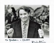 Actor, Kevin Kline signed 10x8 black and white photograph dedicated to Graham. Kline (born October