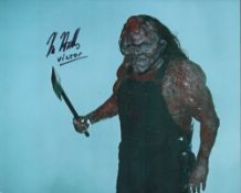 Victor Crowley Actor, Kane Hodder signed 10x8 colour photograph picturing Hodder as he stars as main