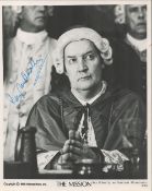 The Mission, Ray McAnally signed 10x8 black and white promo photograph pictured during his role as