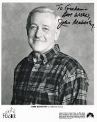 Frasier Actor, John Mahoney signed 10x8 black and white promo photograph, dedicated to Graham,
