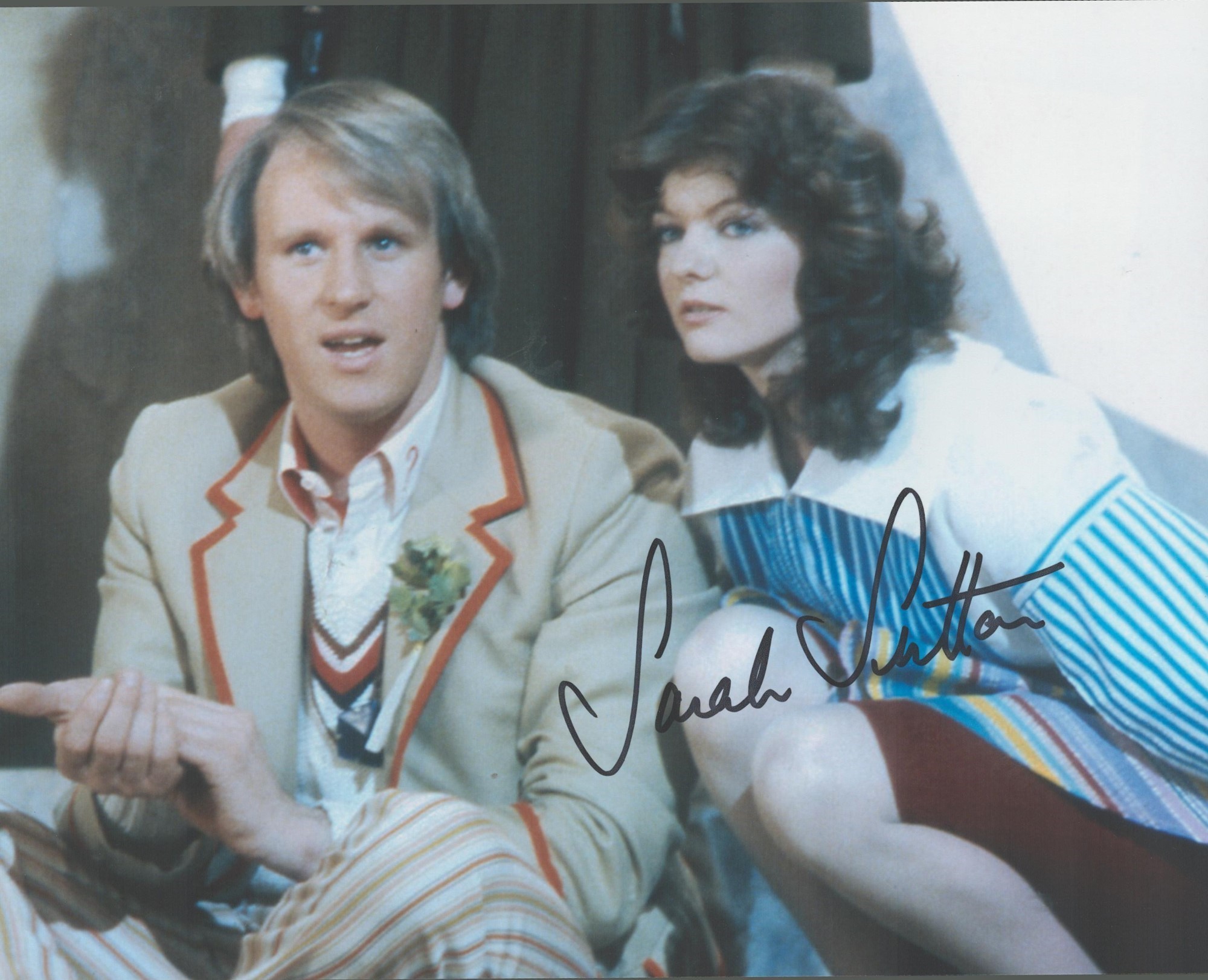 Doctor Who Actor, Sarah Sutton signed 10x8 colour photograph. Sutton (born 12 December 1961) is a