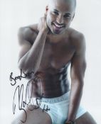 Ricky Whittle British Actor Best Known For Starring In Hollyoaks. Signed 10x8 Colour Photo. Good