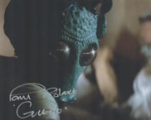 Star Wars Actor, Paul Blake signed 10x8 colour photograph. Blake is an English actor who portrayed