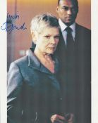 Bond Star, Judi Dench signed 10x8 colour photograph pictured during her role as M in the 007 spy