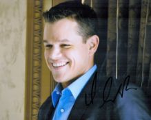 Actor, Matt Damon signed 10x8 colour photograph. Damon (born October 8, 1970) is an American