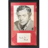 Michael Caine 17x11 mounted and framed signature display includes signed album page and a