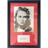 Janet Leigh 17x12 mounted and framed signature display includes signed album page and stunning black