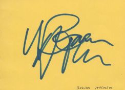 Rowan Atkinson signed 6x4 album page. Rowan Sebastian Atkinson CBE (born 6 January 1955) is an