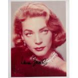 Lauren Bacall signed 10x8 colour photo. Good condition. All autographs come with a Certificate of