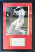 Fred Perry 17x11 mounted and framed signature display includes a signed album page and black and