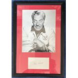 Cesar Romero 17x12 mounted and framed signature display includes signed album page and fantastic