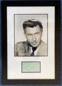 Stewart Granger 20x14 mounted and framed signature piece includes signed album page and stunning