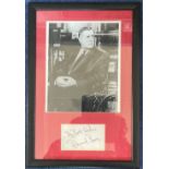 Raymond Burr 17x12 mounted and framed signature display includes signed album page and black and