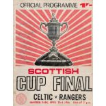 Jock Stein signed Celtic v Rangers Scottish Cup Final 1966 vintage programme signature on the cover.