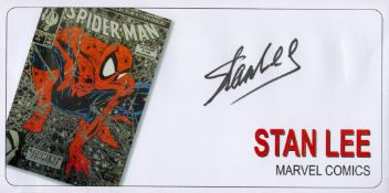 Stan Lee signed Spiderman Marvel Comics commemorative Envelope. Good condition. All autographs