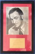 David Niven 17x11 mounted and framed signature display includes signed album page and a fantastic