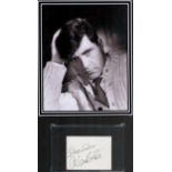 Alan Bates (1923-2009) Actor Signed Card 12x17 Mounted Photo. Good condition. All autographs come