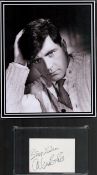 Alan Bates (1923-2009) Actor Signed Card 12x17 Mounted Photo. Good condition. All autographs come