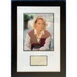 Angie Dickinson 20x14 framed and mounted signature display includes signed album page and