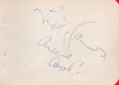 Sid James signed 5x4 album page. Sidney James (born Solomon Joel Cohen; 8 May 1913 - 26 April