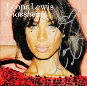 Leona Lewis signed Glassheart CD sleeve signature on front Disc included.