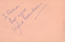Wilfrid Brambell signed 6x4 album page dedicated. Henry Wilfrid Brambell (22 March 1912 - 18 January