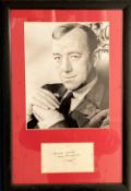 Alec Guinness 17x12 mounted and framed signature display includes lovely clear signature on album