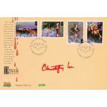 Christopher Lee signed Dracula FDC PM Baile Atha Cliath LA A CHEAD EISIUNA 1.X.1997