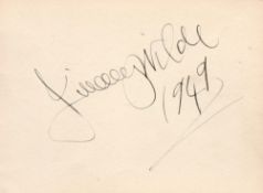 Jimmy Wilde signed 6x4 album page dated 1949 taken from the Kirby autograph collection. William