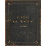 Prince Albert, Duke of York future King George VI signed inside page of Dunkirk War Memorial
