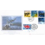 World War II FDC flown, Signed by Ray Grayston Titled The Dambusters Bomber Command Raid On The