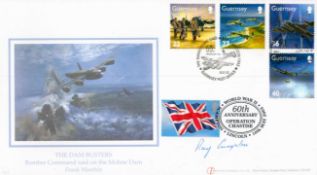 World War II FDC flown, Signed by Ray Grayston Titled The Dambusters Bomber Command Raid On The