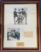 The Fifth Beatle, George Martin professionally mounted and framed signature piece featuring two