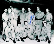WW2 Paul Tibbets signed Enola Gay Crew 10x8 black and white vintage photo. Paul Warfield Tibbets Jr.