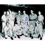 WW2 Paul Tibbets signed Enola Gay Crew 10x8 black and white vintage photo. Paul Warfield Tibbets Jr.