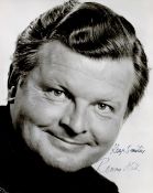 Benny Hill signed 10x8 vintage black and white photo inscribed keep smiling.