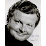 Benny Hill signed 10x8 vintage black and white photo inscribed keep smiling.