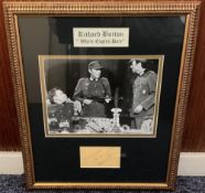 Richard Burton 16x14 Where Eagles Dare framed and mounted signature piece display includes signed