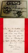 Major-General Charles George Gordon ALS dated 30.1.1877 rare letter penned before leaving for